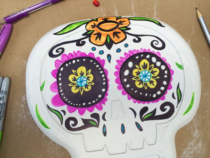 Coloring ShapeCrete Skull